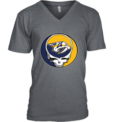 Nashville Predators Grateful Dead Steal Your Face Hockey NHL Mens V-Neck T-Shirt Mens V-Neck T-Shirt - VeigarTee