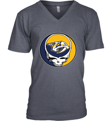 Nashville Predators Grateful Dead Steal Your Face Hockey NHL Mens V-Neck T-Shirt Mens V-Neck T-Shirt - VeigarTee