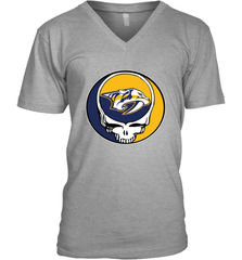 Nashville Predators Grateful Dead Steal Your Face Hockey NHL Mens V-Neck T-Shirt Mens V-Neck T-Shirt - VeigarTee