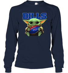 Baby Yoda Loves The Buffalo Bills Star Wars Baby Yoda Hugs Bills NFL Adult Long Sleeve T-Shirt Adult Long Sleeve T-Shirt - VeigarTee