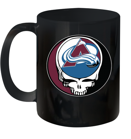 Colorado Avalanche Grateful Dead Steal Your Face Hockey NHL Ceramic Mug 11oz Ceramic Mug 11oz / Black / 11oz Ceramic Mug 11oz - VeigarTee