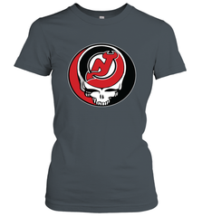New Jersey Devils Grateful Dead Steal Your Face Hockey NHL Womens T-Shirt Womens T-Shirt - VeigarTee