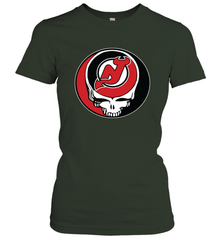 New Jersey Devils Grateful Dead Steal Your Face Hockey NHL Womens T-Shirt Womens T-Shirt - VeigarTee
