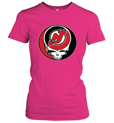 New Jersey Devils Grateful Dead Steal Your Face Hockey NHL Womens T-Shirt Womens T-Shirt - VeigarTee