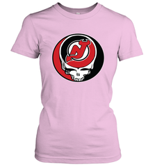 New Jersey Devils Grateful Dead Steal Your Face Hockey NHL Womens T-Shirt Womens T-Shirt - VeigarTee