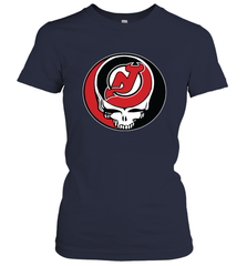 New Jersey Devils Grateful Dead Steal Your Face Hockey NHL Womens T-Shirt Womens T-Shirt - VeigarTee