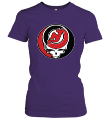 New Jersey Devils Grateful Dead Steal Your Face Hockey NHL Womens T-Shirt Womens T-Shirt - VeigarTee