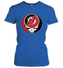New Jersey Devils Grateful Dead Steal Your Face Hockey NHL Womens T-Shirt Womens T-Shirt - VeigarTee