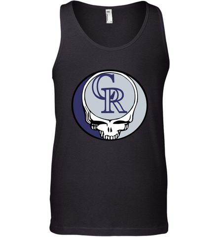 Colorado Rockies Grateful Dead Steal Your Face Baseball Mens Tank Top Mens Tank Top / Black / XS Mens Tank Top - VeigarTee