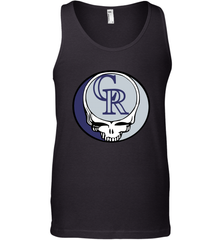 Colorado Rockies Grateful Dead Steal Your Face Baseball Mens Tank Top Mens Tank Top - VeigarTee