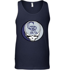 Colorado Rockies Grateful Dead Steal Your Face Baseball Mens Tank Top Mens Tank Top - VeigarTee