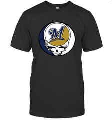 Milwaukee Brewers Grateful Dead Steal Your Face Baseball Mens T-Shirt Mens T-Shirt - VeigarTee