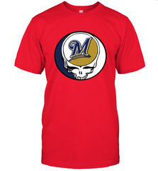 Milwaukee Brewers Grateful Dead Steal Your Face Baseball Mens T-Shirt Mens T-Shirt - VeigarTee