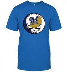 Milwaukee Brewers Grateful Dead Steal Your Face Baseball Mens T-Shirt Mens T-Shirt - VeigarTee