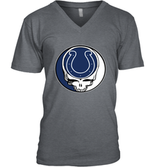 Indianapolis Colts Grateful Dead Steal Your Face NFL Football Mens V-Neck T-Shirt Mens V-Neck T-Shirt - VeigarTee
