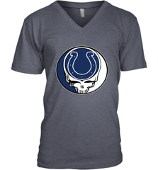 Indianapolis Colts Grateful Dead Steal Your Face NFL Football Mens V-Neck T-Shirt Mens V-Neck T-Shirt - VeigarTee