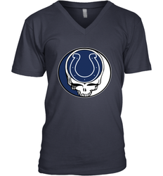 Indianapolis Colts Grateful Dead Steal Your Face NFL Football Mens V-Neck T-Shirt