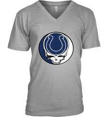 Indianapolis Colts Grateful Dead Steal Your Face NFL Football Mens V-Neck T-Shirt Mens V-Neck T-Shirt - VeigarTee