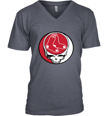Boston Red Sox Grateful Dead Steal Your Face Baseball Mens V-Neck T-Shirt Mens V-Neck T-Shirt - VeigarTee