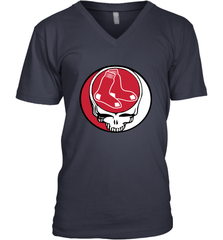 Boston Red Sox Grateful Dead Steal Your Face Baseball Mens V-Neck T-Shirt Mens V-Neck T-Shirt - VeigarTee
