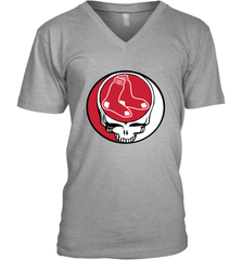 Boston Red Sox Grateful Dead Steal Your Face Baseball Mens V-Neck T-Shirt Mens V-Neck T-Shirt - VeigarTee