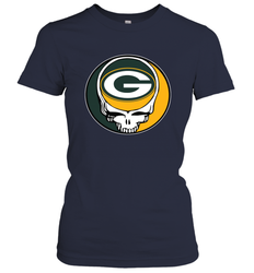 Green Bay Packers Grateful Dead Steal Your Face NFL Football Womens T-Shirt