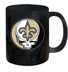 New Orleans Saints Grateful Dead Steal Your Face NFL Football Ceramic Mug 11oz Ceramic Mug 11oz - VeigarTee