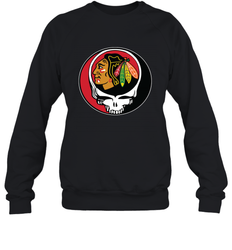 Chicago Blackhawks Grateful Dead Steal Your Face Hockey NHL Adult Sweatshirt