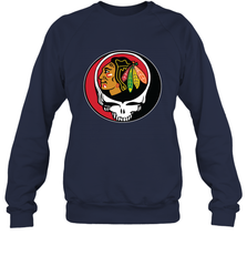 Chicago Blackhawks Grateful Dead Steal Your Face Hockey NHL Adult Sweatshirt Adult Sweatshirt - VeigarTee