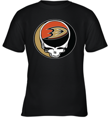 Anaheim Ducks Grateful Dead Steal Your Face Hockey NHL Youth T-Shirt Youth T-Shirt - VeigarTee