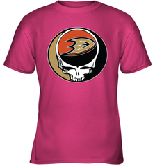Anaheim Ducks Grateful Dead Steal Your Face Hockey NHL Youth T-Shirt Youth T-Shirt - VeigarTee