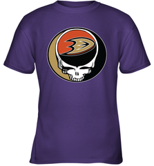 Anaheim Ducks Grateful Dead Steal Your Face Hockey NHL Youth T-Shirt Youth T-Shirt - VeigarTee