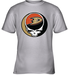 Anaheim Ducks Grateful Dead Steal Your Face Hockey NHL Youth T-Shirt Youth T-Shirt - VeigarTee