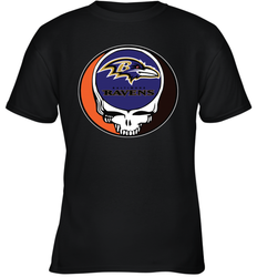 Baltimore Ravens Grateful Dead Steal Your Face NFL Football Youth T-Shirt