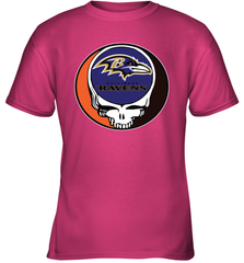 Baltimore Ravens Grateful Dead Steal Your Face NFL Football Youth T-Shirt Youth T-Shirt - VeigarTee