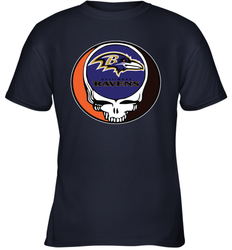 Baltimore Ravens Grateful Dead Steal Your Face NFL Football Youth T-Shirt