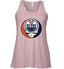 Edmonton Oilers Grateful Dead Steal Your Face Hockey NHL Womens Racerback Tank Top Womens Racerback Tank Top - VeigarTee