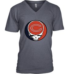 Chicago Bears Grateful Dead Steal Your Face NFL Football Mens V-Neck T-Shirt Mens V-Neck T-Shirt - VeigarTee