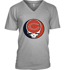 Chicago Bears Grateful Dead Steal Your Face NFL Football Mens V-Neck T-Shirt Mens V-Neck T-Shirt - VeigarTee