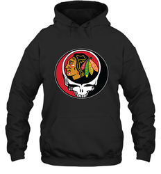 Chicago Blackhawks Grateful Dead Steal Your Face Hockey NHL Adult Hoodie Sweatshirt