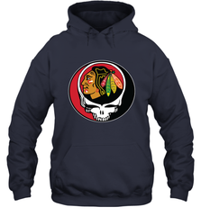 Chicago Blackhawks Grateful Dead Steal Your Face Hockey NHL Adult Hoodie Sweatshirt Adult Hoodie Sweatshirt - VeigarTee