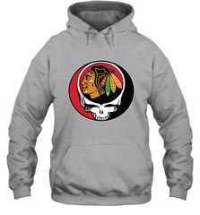Chicago Blackhawks Grateful Dead Steal Your Face Hockey NHL Adult Hoodie Sweatshirt Adult Hoodie Sweatshirt - VeigarTee