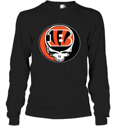 Cincinnati Bengals Grateful Dead Steal Your Face NFL Football Adult Long Sleeve T-Shirt