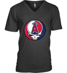 Los Angeles Angels Grateful Dead Steal Your Face Baseball Mens V-Neck T-Shirt Mens V-Neck T-Shirt - VeigarTee