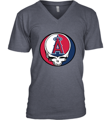 Los Angeles Angels Grateful Dead Steal Your Face Baseball Mens V-Neck T-Shirt Mens V-Neck T-Shirt - VeigarTee