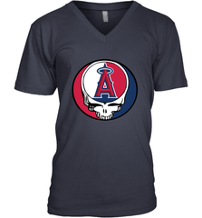 Los Angeles Angels Grateful Dead Steal Your Face Baseball Mens V-Neck T-Shirt Mens V-Neck T-Shirt - VeigarTee