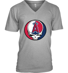 Los Angeles Angels Grateful Dead Steal Your Face Baseball Mens V-Neck T-Shirt Mens V-Neck T-Shirt - VeigarTee