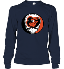 Baltimore Orioles Grateful Dead Steal Your Face Baseball Adult Long Sleeve T-Shirt Adult Long Sleeve T-Shirt - VeigarTee