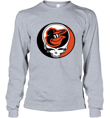 Baltimore Orioles Grateful Dead Steal Your Face Baseball Adult Long Sleeve T-Shirt Adult Long Sleeve T-Shirt - VeigarTee