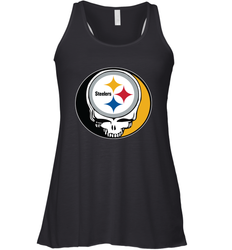 Pittsburgh Steelers Grateful Dead Steal Your Face NFL Football Womens Racerback Tank Top